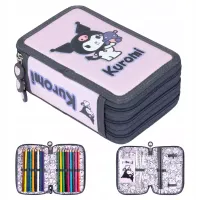 ST. MAJEWSKI PIÓRNIK SZKOLNY POTRÓJNY TRZYKOMOROWY Z WYPOSAŻENIEM KUROMI