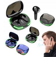 Słuchawki dokanałowe douszne gamingowe bluetooth przenośne czarne Pro 60