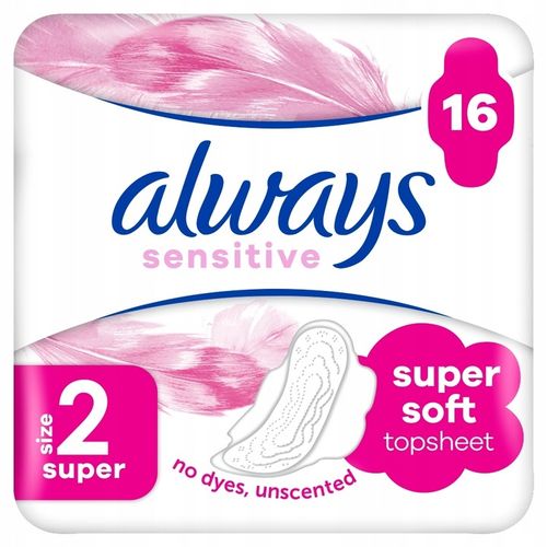 Always Ultra Sensitive Super podpaski ze skrzydełkami rozmiar 2, 16 na Arena.pl