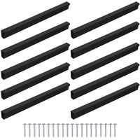 10szt Uchwyt meblowy P160 Czarny mat 160mm + wkręty