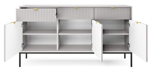 Komoda Delicious duża ryflowana szara na Arena.pl