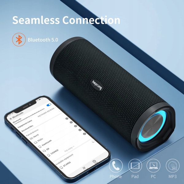 Głośnik stereo HEYSONG REVERB Bluetooth IPX7 360° zdjęcie 6
