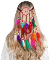 Pióropusz OPASKA do Włosów ŁAPACZ SNÓW PIÓRKA A14