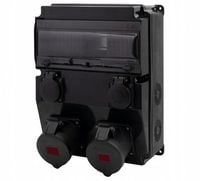 Rozdzielnica CAJA 12M SCENIC - gniazda proste 16A 5p, 32A 5p, 2x230V, 12 mo