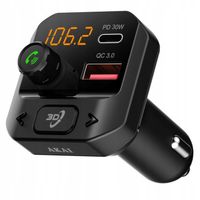 TRANSMITER SAMOCHODOWY ŁADOWARKA TRYB GŁOŚNOMÓWIĄCY RADIO FM AKAI FMT-40BT