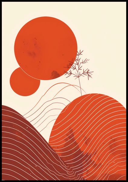 Plakat 70x100cm Ciepło Czerwieni zdjęcie 2