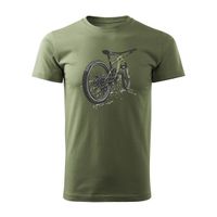 Koszulka rowerowa na rower z rowerem górskim MTB Góry Mountain Bike męska khaki REGULAR XXL