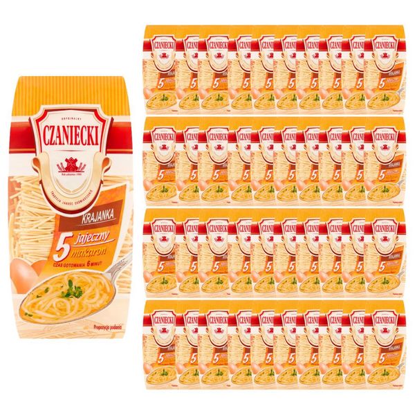 Czaniecki Makaron 5 jajeczny krajanka 250 g x 40 sztuk zdjęcie 1