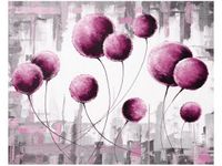 40CM 50CM OBRAZEK ŚCIENNY ABSTRAKCYJNE DMUCHAWCE FUKSJI DRUK PŁÓTNO OBRAZ