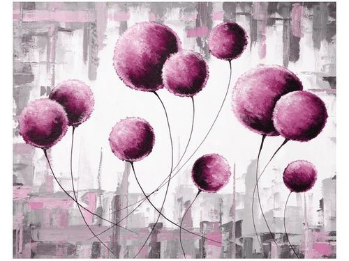 40CM 50CM OBRAZEK ŚCIENNY ABSTRAKCYJNE DMUCHAWCE FUKSJI DRUK PŁÓTNO OBRAZ na Arena.pl