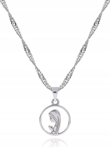 ŁAŃCUSZEK SREBRNY MEDALIK KOMUNIJNY MATKA BOSKA 50 na Arena.pl