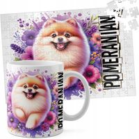 ZESTAW KUBEK + PUZZLE 110EL - PIES PSY PIESEK RASA POMERANIAN SZPIC