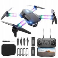 LED SKŁADANY HD DRON CZTEROOSIOWY WIFI PODWÓJNY APARAT CZARNY
