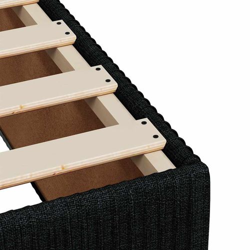 Łóżko kontynentalne z materacem, czarne, tkanina 180x200 cm na Arena.pl