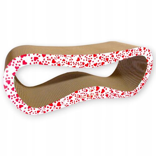 Drapak dla kota LEON | biały w serca | 78x28x24 cm | MruuPruu na Arena.pl