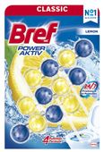 Kostka toaletowa zawieszka WC BREF Classic kulki 50 g x 3 szt. cytrynowy