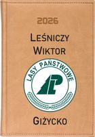 KALENDARZ A5 2026 DZIENNY PLANER Z NADRUKIEM UV DLA LEŚNICZEGO + IMIĘ
