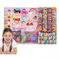 Zestaw 816 szt. akcesoriów do włosów dla dziewczynek-gumki, spinki,