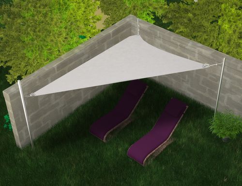ŻAGIEL OGRODOWY PRZECIWSŁONECZNY STANDARDOWY TRÓJKĄT 4,2X4,2X5,9M na Arena.pl