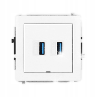 GNIAZDO 2x USB-AA 3.0 KARLIK DECO BIAŁY