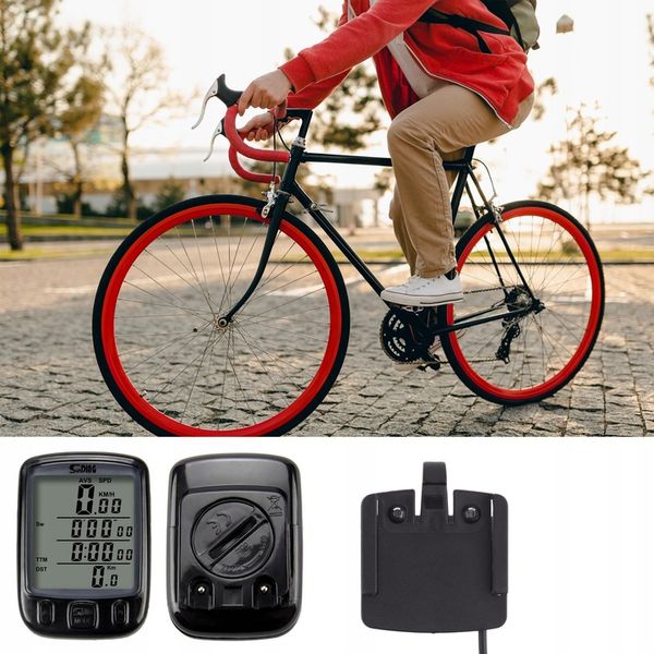 Licznik Rowerowy Na Rower Podświetlany Prędkościomierz Przewodowy + Uchwyt zdjęcie 14