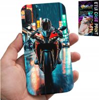 ETUI DO SAMSUNG GALAXY A40 - MOTOR, MOTOCYKLE JEDNOŚLAD WZORY + SZKŁO
