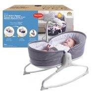 TINY LOVE Wielofunkcyjny leżaczek-bujaczek z funkcją krzesełka 3w1 jasnoszary