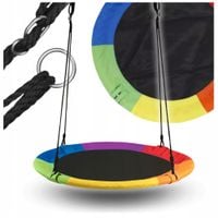 HUŚTAWKA OGRODOWA dla dzieci 100x100 cm bocianie gniazdo KOLOROWA do 150kg