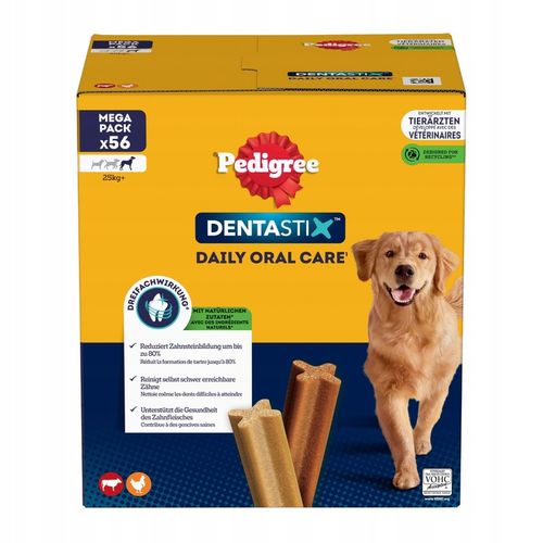 PEDIGREE DentaStix przysmaki dentystyczne dla psa duże rasy 56 szt. 8x270 g na Arena.pl