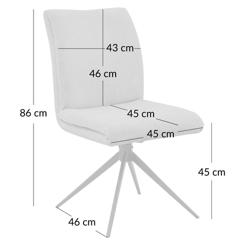 Krzesło obrotowe Camila szenilowe beżowe do kuchni jadalni salonu na Arena.pl