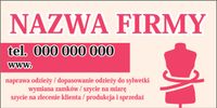 BANER REKLAMOWY OCZKOWANY 200x100 cm RÓŻNE WZORY USŁUGI KRAWIECKIE