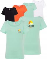 T-shirt damski koszulka TWÓJ WŁASNY HAFT LOGO firmowa reklamowa 10 sztuk