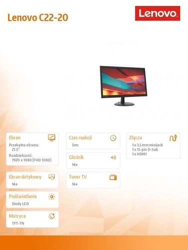 Monitor 21.5 C22-20 WLED LCD 62A7KAT1EU na Arena.pl