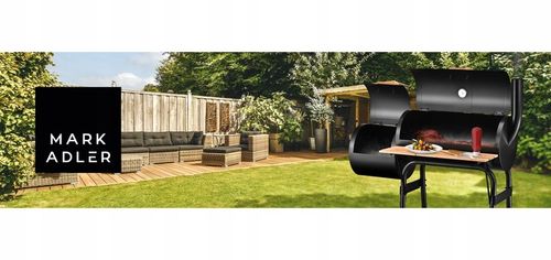 GRILL WĘGLOWY OGRODOWY WĘDZARNIA MARK ADLER ROAST 7.0 NA KÓŁKACH TERMOMETR na Arena.pl