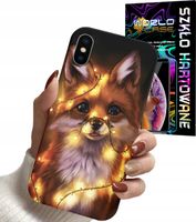 ETUI DO IPHONE X / XS - ZWIERZĘTA MODNE DAMSKIE WZORY + SZKŁO