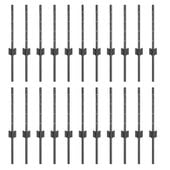 Słupki ogrodzeniowe 22 pcs Szary 80 cm Stal