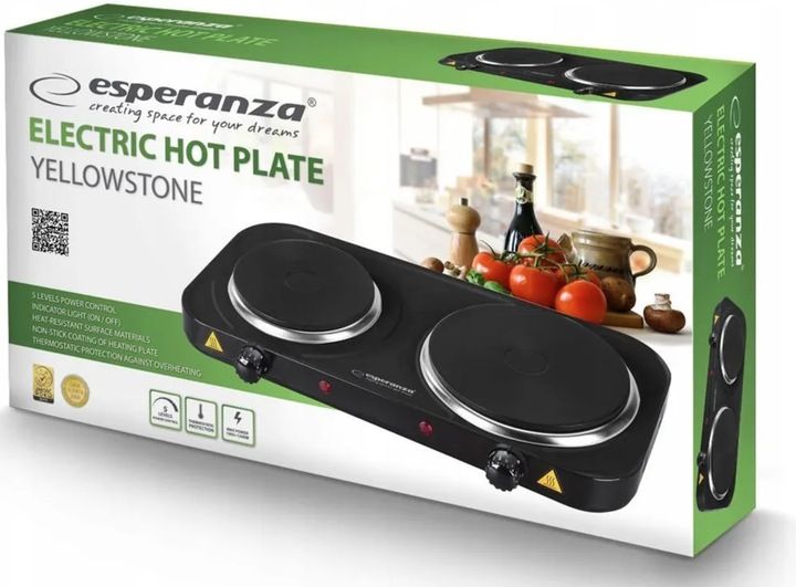 KUCHENKA ELEKTRYCZNA YELLOWSTONE ESPERANZA CZARNA zdjęcie 8