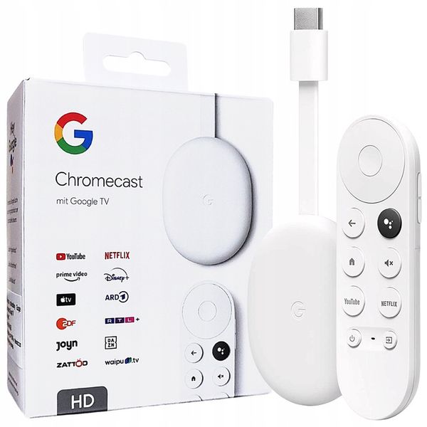 GOOGLE CHROMECAST Full HD 1080p HDR SMART TV WiFi zdjęcie 1