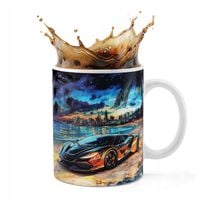KUBEK CERAMICZNY 330ML DRUK - AUTA SUPER SAMOCHODY PLAŻA MIASTO NOC