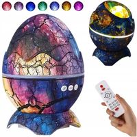 PROJEKTOR GWIAZD LAMPKA NOCNA RZUTNIK LED JAJO DINOZAURA DLA DZIECI PREZENT