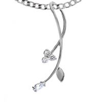 SREBRNY WISIOREK KWIATEK Z CYRKONIAMI PRÓBA SREBRA 925