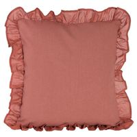 Poszewka lniana z falbanką MOROCCO 45X45 ceglana