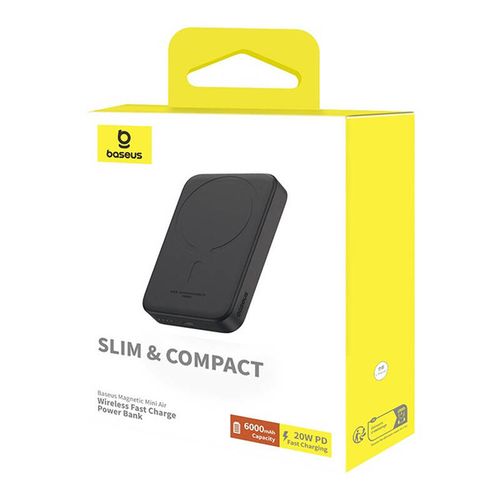 mini bezprzewodowy powerbank baseus 20w (czarny) na Arena.pl
