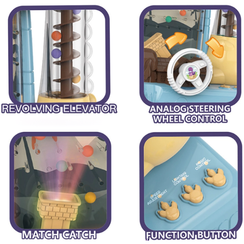 Gra Zręcznościowa Łapacz Kulek Dinozaur Automat Winda Kierownica LED Dźwięk na Arena.pl