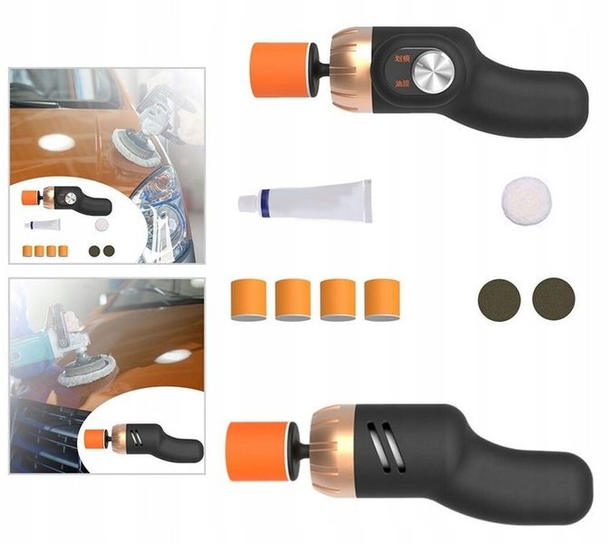 MINI POLERKA SAMOCHODOWA Maszyna Polerska 4x GĄBKA zdjęcie 6