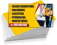 Wizytówki reklamowe 100 szt różne wzory USŁUGI REMONTOWE MALOWANIE