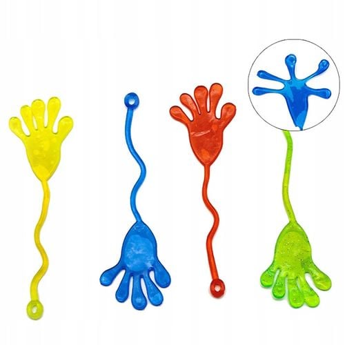 20x PACŁAPKA ŻELOWA ŁAPKA RĄCZKA MEGA LEPKA KLEJĄCA STICKY TOY PRANK ŻART na Arena.pl