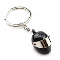 Breloczek klucze Skuter Hełm Czarny Przyłbica Symbol Motor Kask Motocyklowy