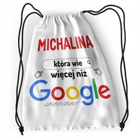 Plecak Dla Michaliny Sportowy Szkolny Worek Torba Z Nadrukiem Ze Zdjęciem