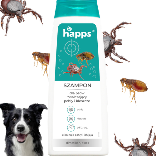 happs - szampon dla psów na pchły i kleszcze 250ml na Arena.pl